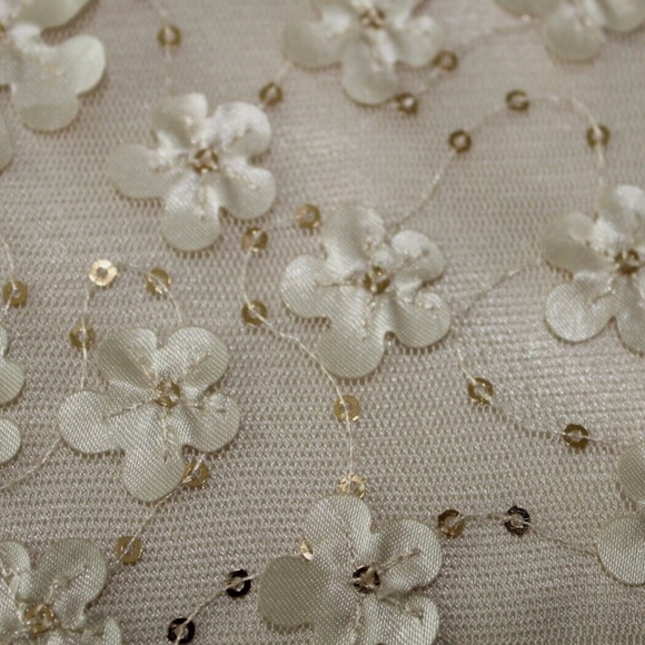 NWT Tahari Arthur S. Levine Floral Applique Gown Wedding Prom Bridesmaid Sz 14 - Picture 8 of 12